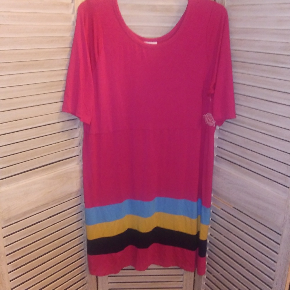 🆕❗️❗️ 3 FOR 30 BUNDLE ❗️❗️ Lolly Wolly Doodle t-shirt dress Hot PiNk NWT